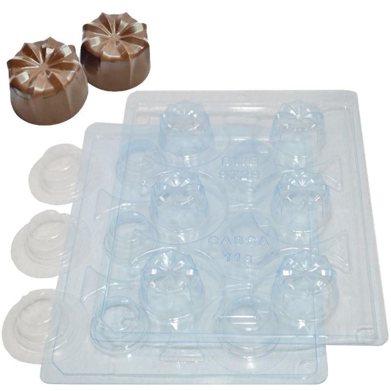 Forma-de-Acetato-com-Silicone-Trufa-Detalhada-Lotus-11gr-Ref.-9729-BWB--01-unidade-