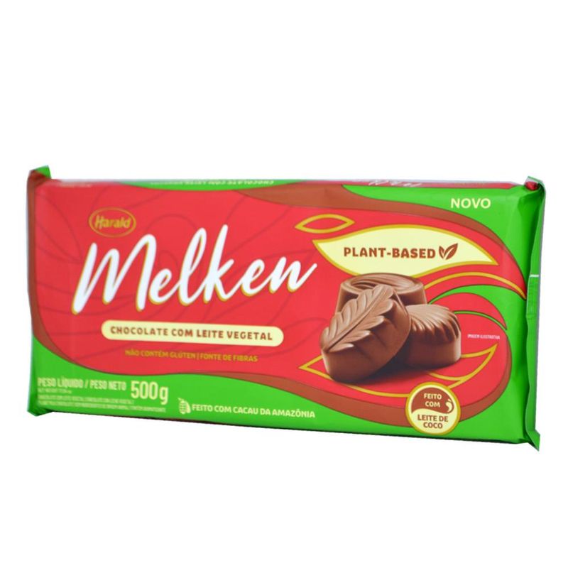 Chocolate em Barra C/ Leite Vegetal Plant-Based Melken Harald (500 gramas)