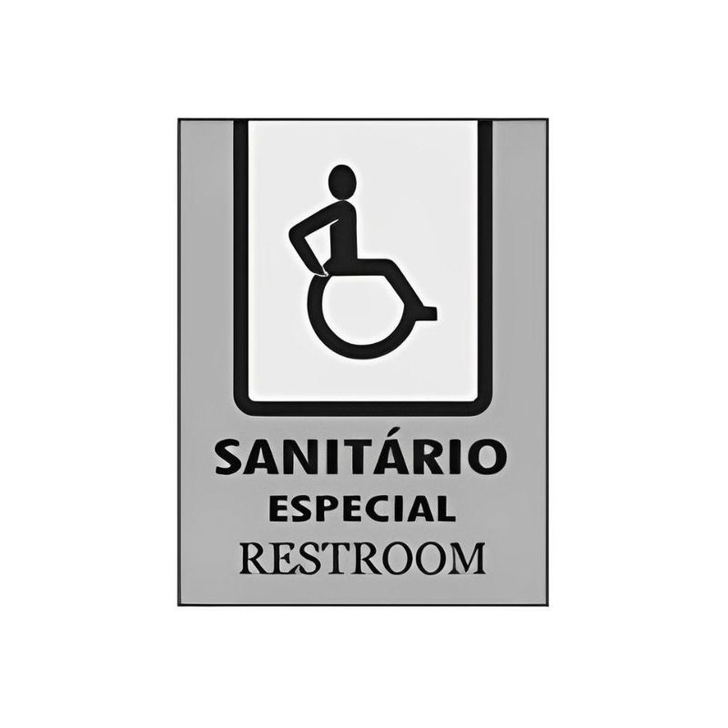 Placa-Sanitario-Especial-Prata-20x15-Portugues-Ingles-Emplac--1-unidade-