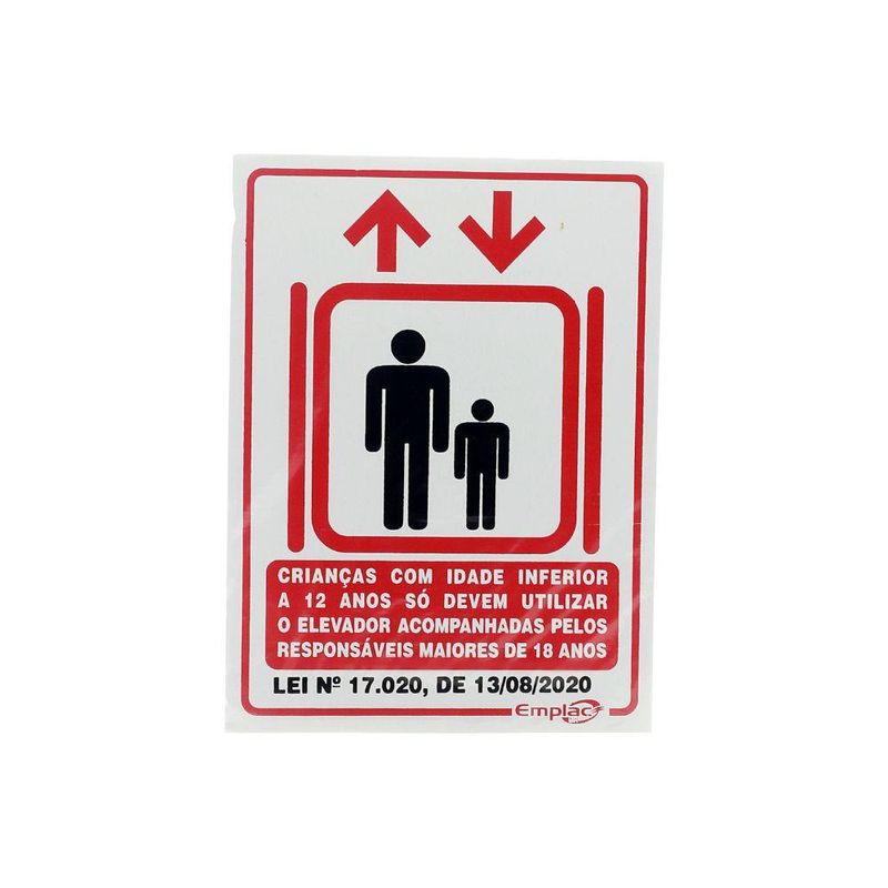 Placa-Elevador-Criancas-Lei-17.020-20x15cm-Emplac--1-unidade-