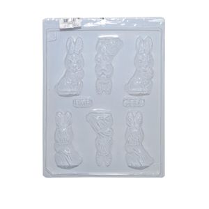 Forma em Acetato Coelho A Ref. 217 300g com 6 cavidades BWB (01UND)