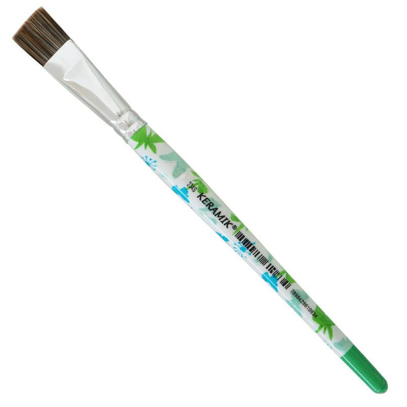 Pincel Formato Chato C/ Cabo Curto Estampado e Pelo Sintético Ref. 234S N.10 Keramik (01 unidade)