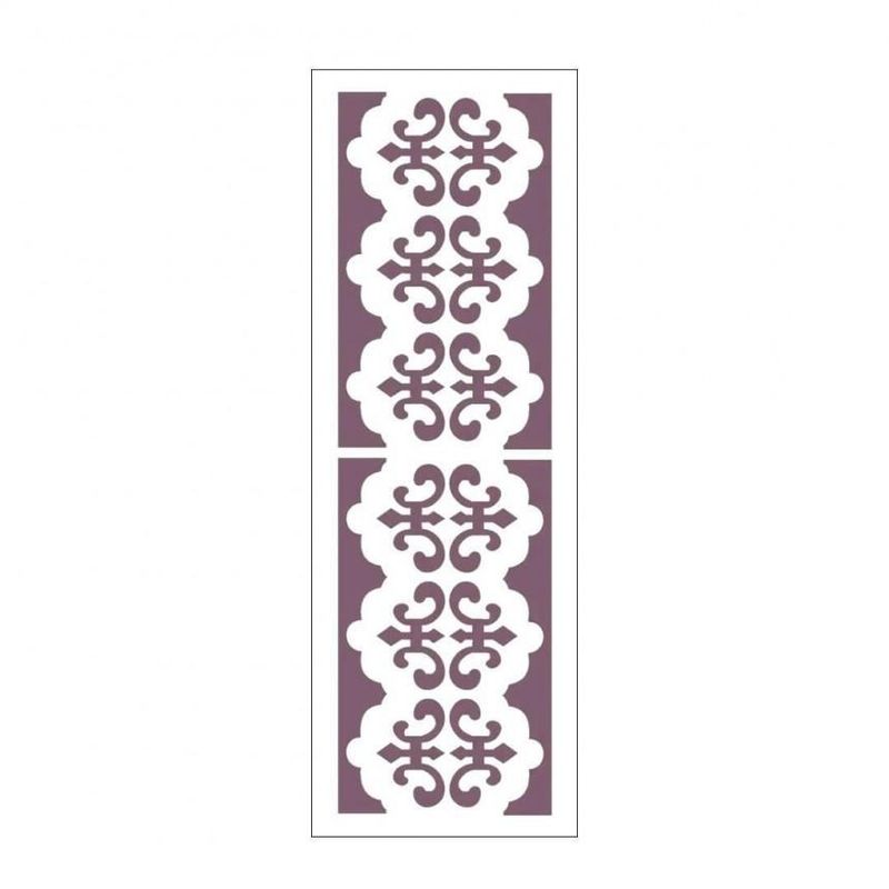 Stencil Simples de Acetato para Pintura 10x30cm Ref. OPA 0495 Estamparia Border Imperial OPA (01 unidade)