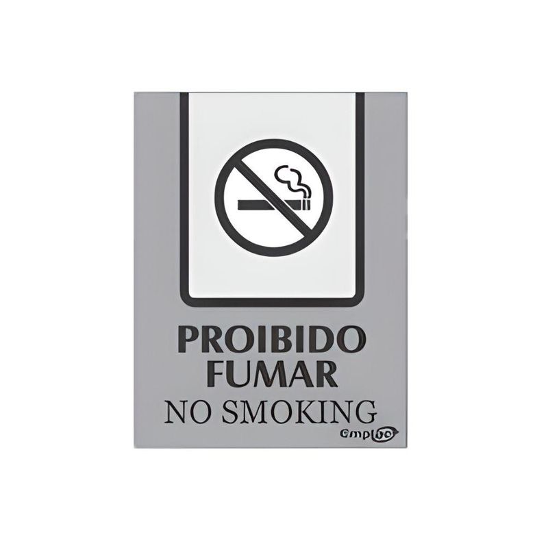 Placa-Proibido-Fumar-Prata-20x15mm-Emplac--1-unidade-