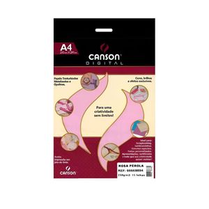 Papel Digital Rosa Pérola A4 210x297mm 250g/m² Canson (30 Folhas)