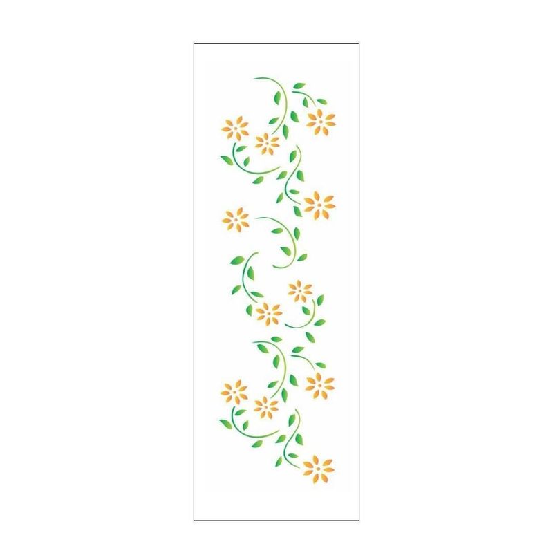 Stencil Simples de Acetato para Pintura 10x30cm Ref. OPA 341 Estamparia Flores Margaridas II OPA (01 unidade)