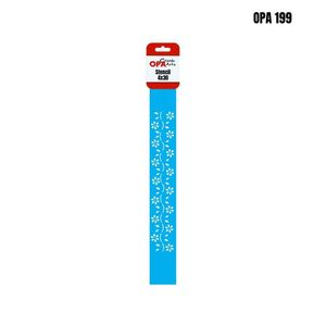 Stencil Simples de Acetato para Pintura 4x30cm Ref. OPA 199 Flores Margaridas II OPA (01 unidade)