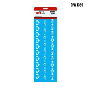 Stencil Simples de Acetato para Pintura 10x30cm Ref. OPA 1359 Estamparia Trio Pingente OPA (01 unidade)