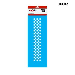 Stencil Simples de Acetato para Pintura 10x30cm Ref. OPA 047 Estamparia Quadrados Micro OPA (01 unidade)
