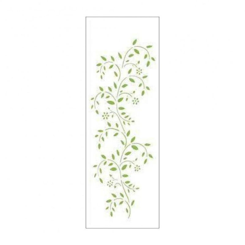Stencil Simples de Acetato para Pintura 10x30cm Ref. OPA 1353 Galhos Com Folhas OPA (01 unidade)