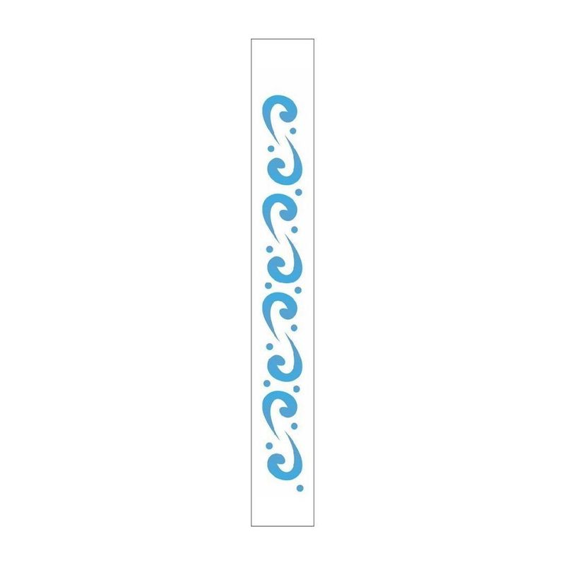 Stencil Simples de Acetato para Pintura 4x30cm Ref. OPA 508 Arabesco Ondas OPA (01 unidade)