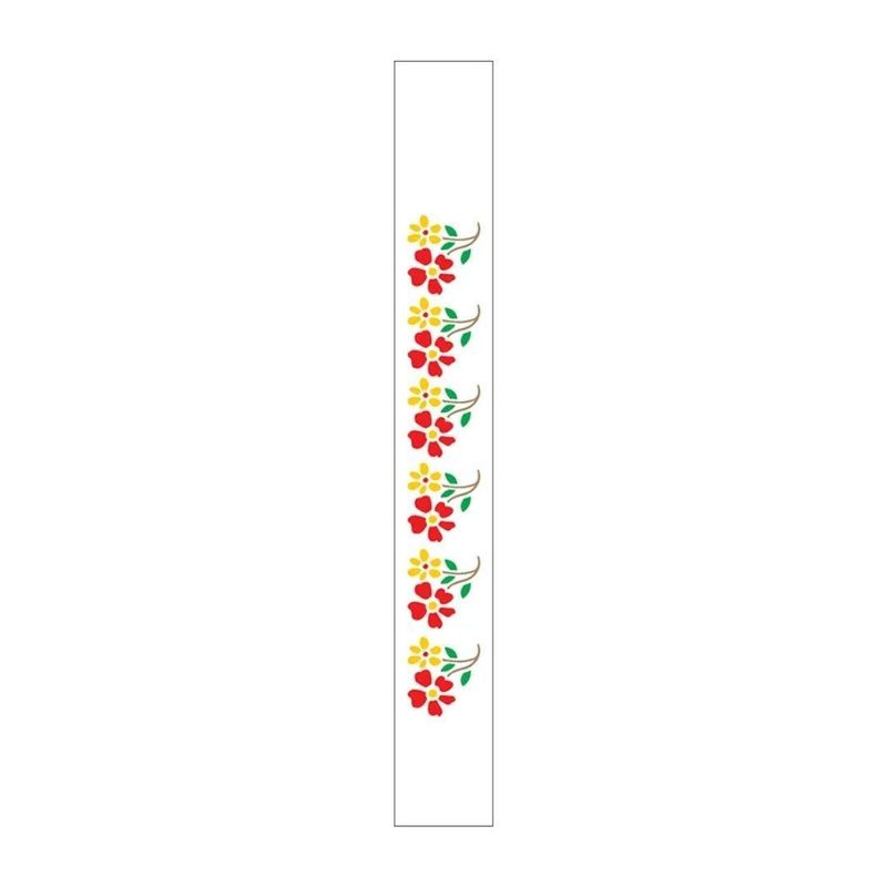 Stencil-Simples-de-Acetato-para-Pintura-4x30cm-Ref.-OPA-102-Flores-Ramos-OPA--01-unidade-