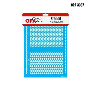 Stencil Simples de Acetato para Pintura 20x25cm Ref. OPA 3337 Pdbrasil Tricô OPA Criando Arte (01 unidade)