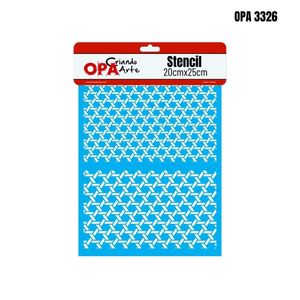 Stencil Simples de Acetato para Pintura 20x25cm Ref. OPA 3326 Pdbrasil Estamparia Cestaria I OPA Criando Arte (01 unidade)