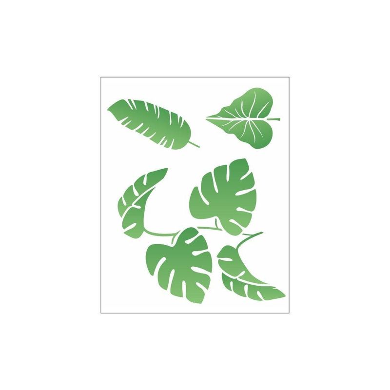 Stencil-Simples-de-Acetato-para-Pintura-20x25cm-Ref.-OPA-2589-Plantas-Tropicais-OPA-Criando-Arte--01-unidade-
