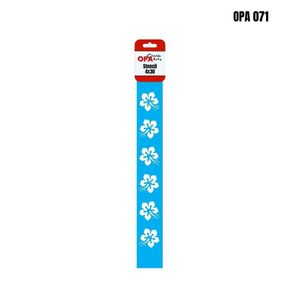 Stencil Simples de Acetato para Pintura 4x30cm Ref. OPA 071 Flor Hibisco OPA (01 unidade)