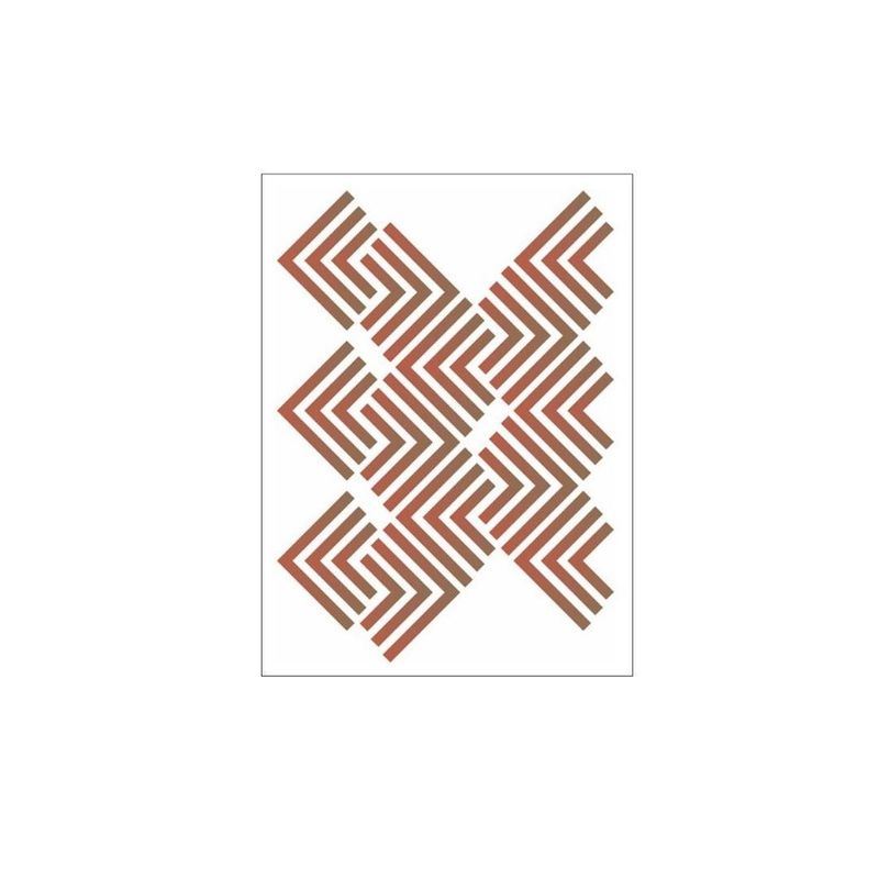 Stencil Simples de Acetato para Pintura 15x20cm OPA 1885 Estamparia Geométrica (01 unidade)