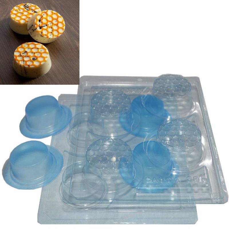 Forma-de-Acetato-com-Silicone-Pao-de-Mel-Favo-Pequeno-30gr-Ref.-10326-BWB--01-unidade-