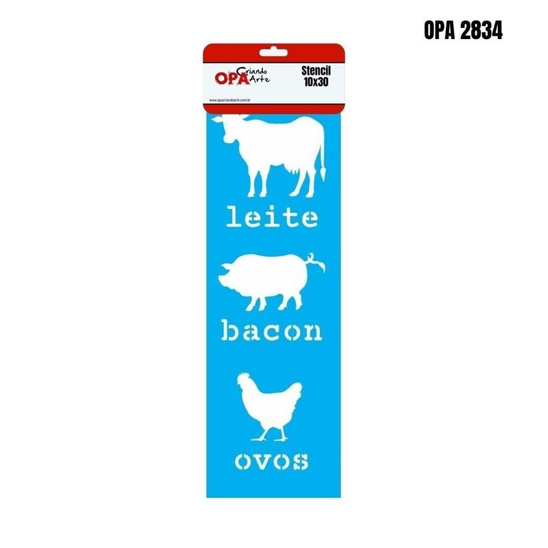 Stencil-Simples-de-Acetato-para-Pintura-10x30cm-OPA-2834-Culinaria--01-unidade-