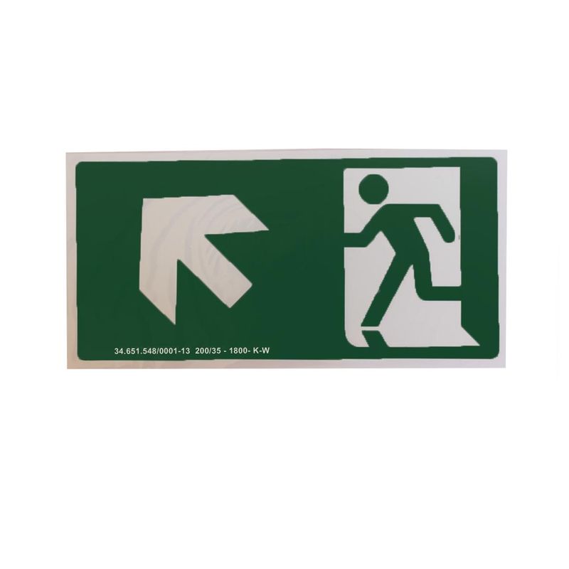 Placa Subir a Esquerda 12x24cm Emplac (1 unidade)