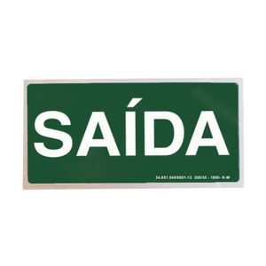 Placa Saída 12x24cm Emplac (1 unidade)