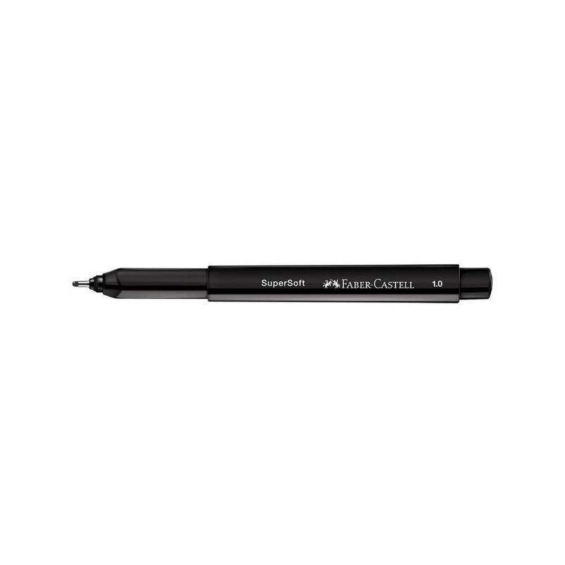 Caneta-SuperSoft-1.0mm-Preta-Faber-Castell--01-Unidade-