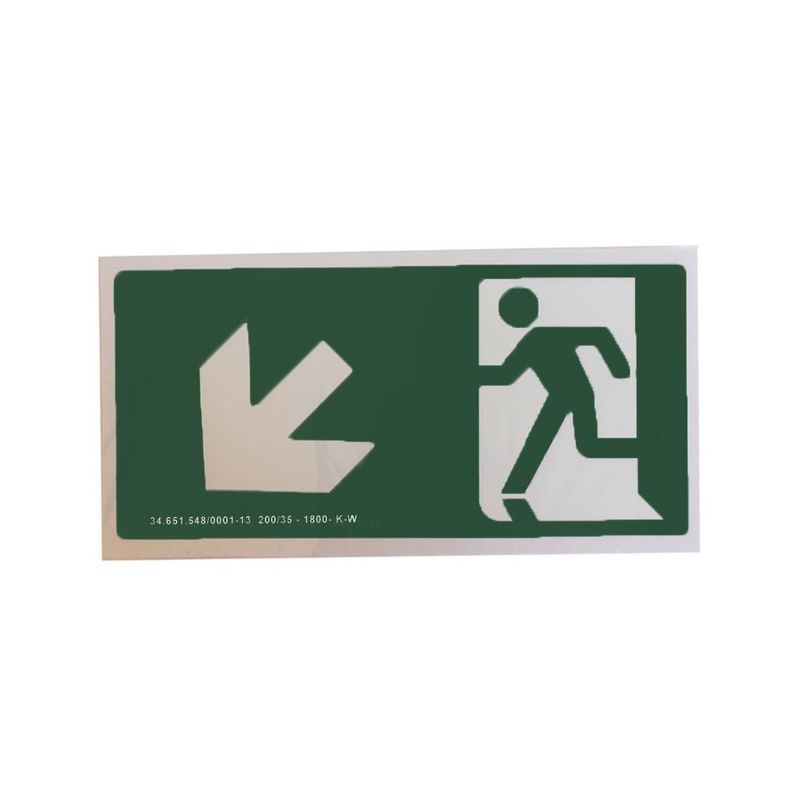 Placa Descer a Esquerda 12x24cm Emplac (1 unidade)