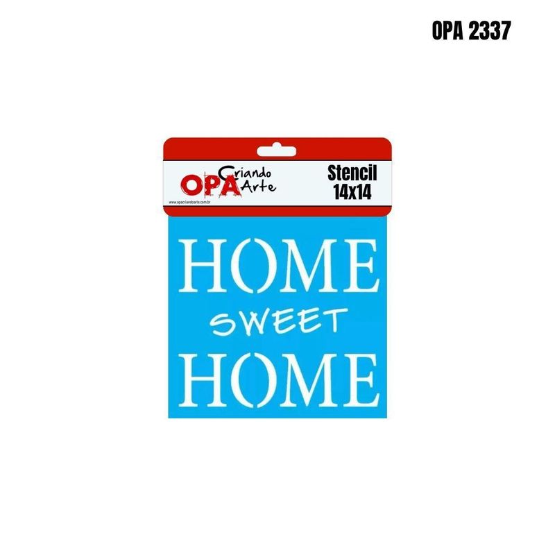 Stencil-Simples-de-Acetato-para-Pintura-14x14cm-OPA-2337-Frase-Home-Sweet-Homes--01-unidade-