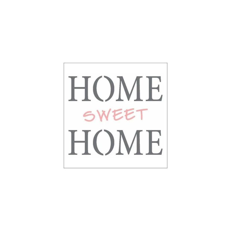 Stencil-Simples-de-Acetato-para-Pintura-14x14cm-OPA-2337-Frase-Home-Sweet-Homes--01-unidade-