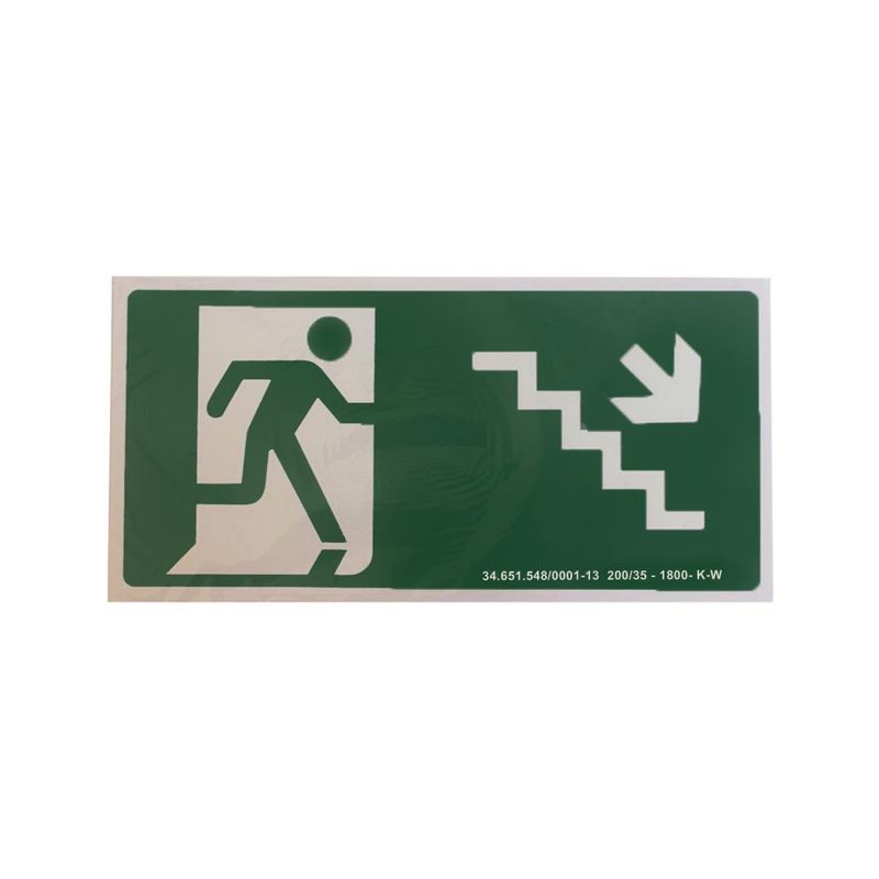 Placa Descer Escada a Direita 12x24cm Emplac (1 unidade)
