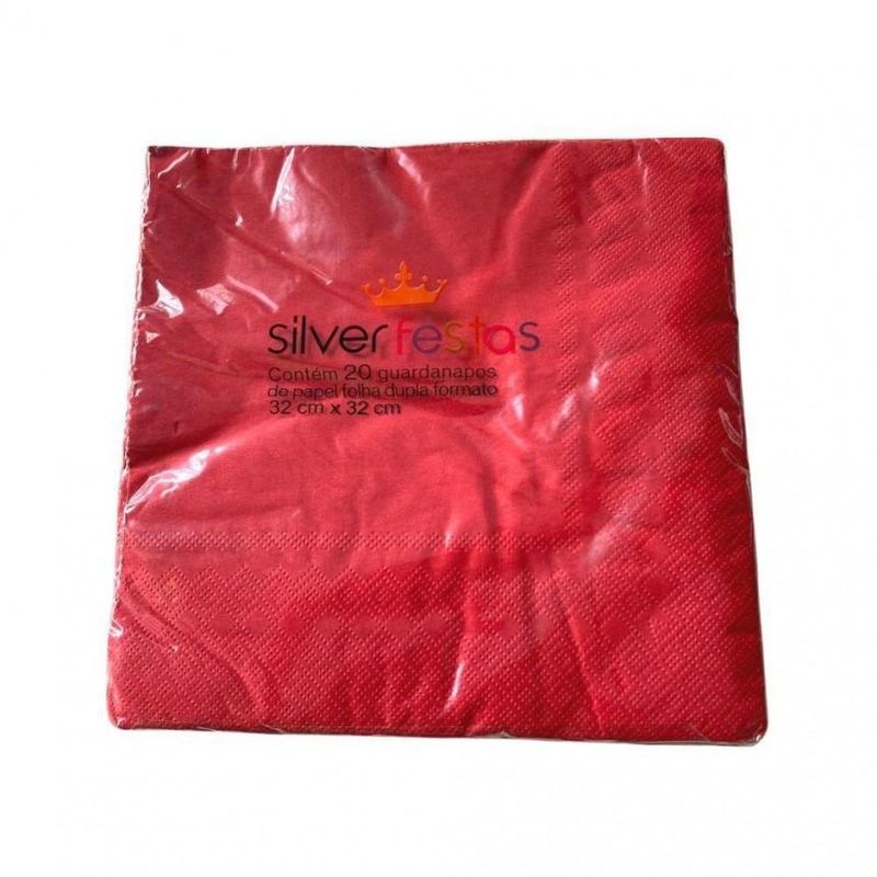 Guardanapos-de-Papel-em-Folha-Dupla-32x32cm-Vermelho-Silver-Festas--20-unidades-