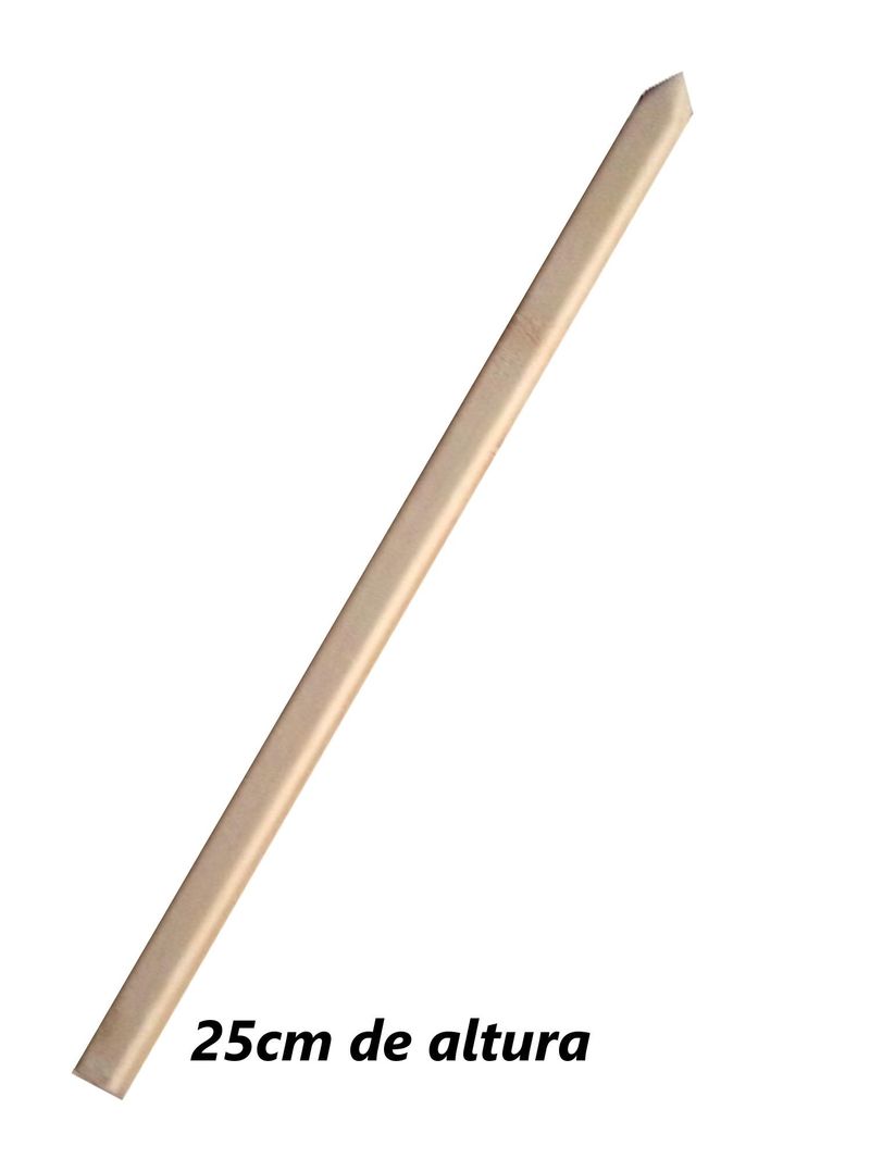 Espeto em Madeira de Bambu Quadrado para Churrasco 25cm Natural Produtos (50 unidades)