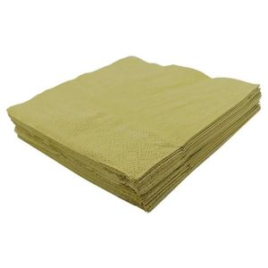 Guardanapos de Papel em Folha Dupla 24x24cm Dourado Silver Festas (20 unidades)