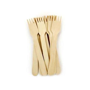 Garfos Descartáveis de Madeira 13,5cm Art Lille (12 unidades)