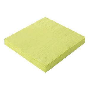 Guardanapos de Papel em Folha Dupla 24x24cm Verde Limão Silver Festas (20 unidades)