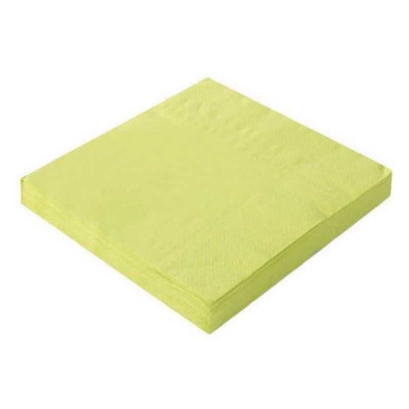 Guardanapos-de-Papel-em-Folha-Dupla-24x24cm-Verde-Limao-Silver-Festas--20-unidades-