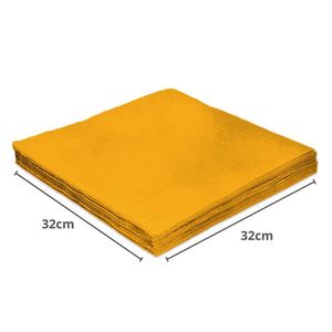 Guardanapos de Papel em Folha Dupla 32x32cm Amarelo Silver Festas (20 unidades)