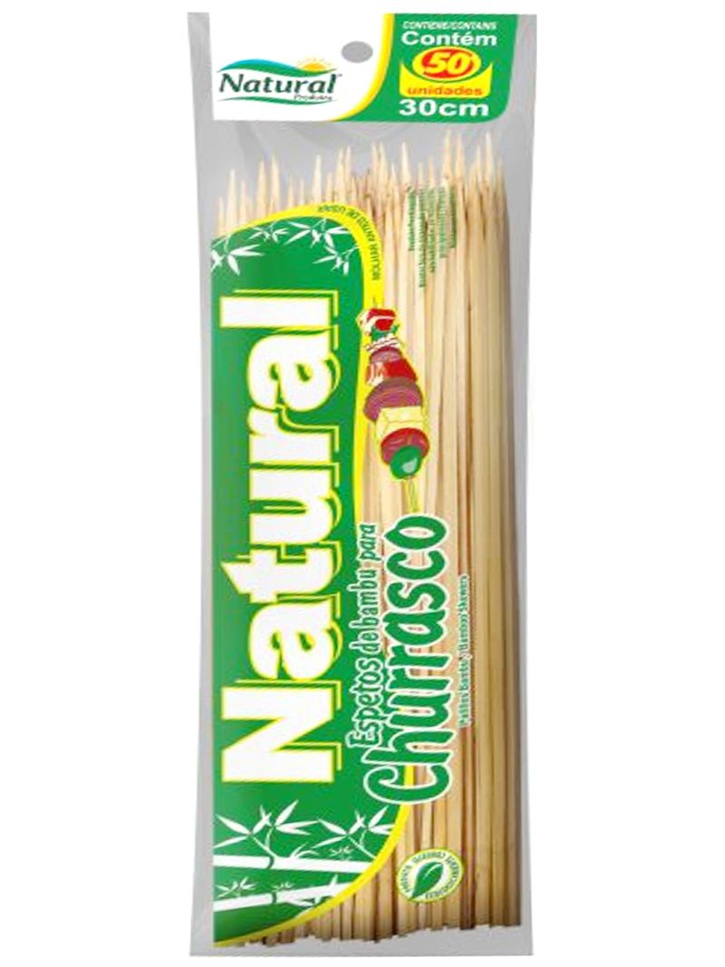 Espeto-em-Madeira-de-Bambu-Redondo-para-Churrasco-30cm-Natural-Produtos--50-unidades-