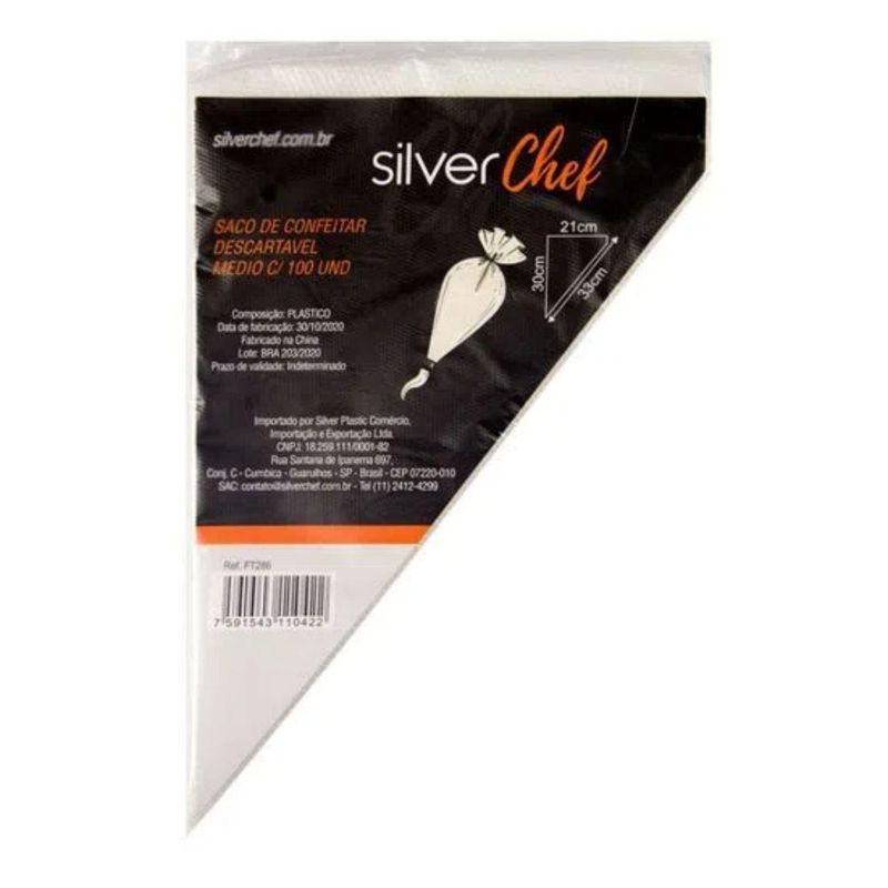 Saco-de-Confeitar-Descartavel-Medio-30x33x21cm-Ref.-FT286-Silver-Chef--100-Unidades-
