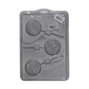 Forma em Acetato Pirulito Porquinho e Dino 3 cavidades RF-533133 Embalarti (01UND)