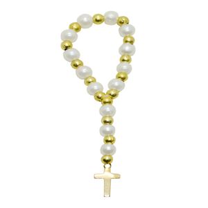 Dezena com Contas Peroladas e Douradas Ref. 308 (10UND)