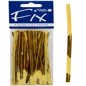 Fecho Prático Brilhante Dourado 0,4cmx11cm Fix Rogini Peres (100 unidades)