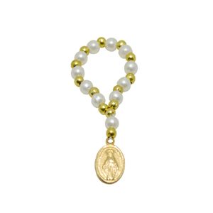 Dezena com Contas Peroladas e Douradas Ref. 312 (10UND)