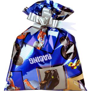 Saco Plástico Decorado Metalizado Campeão Tamanho M2 20x29cm Cromus (50 unidades)