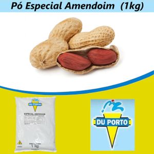 Pó para Gelados Comestíveis Sabor Especial Amendoim Du Porto (1KG)