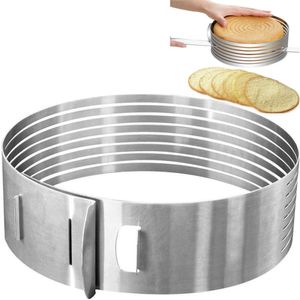 Aro Fatiador de Inox para Bolo 7 Camadas Ajustável 8x30x30cm Mimo Style (01 unidade)