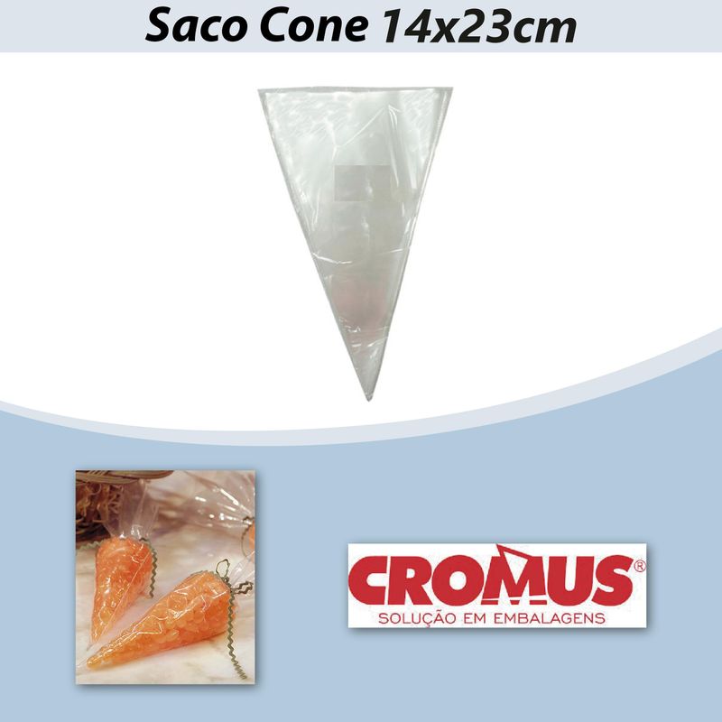 Saco-de-Plastico-Incolor-Cone-14X23cm-Cromus--50-unidades-