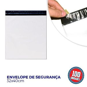 Envelope de Segurança 32x40cm em PEBD com Aba Adesiva (100UND)