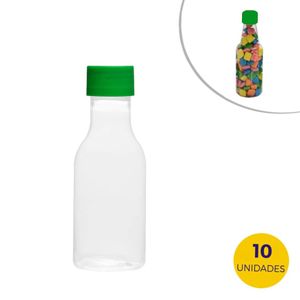 Garrafinha 50ml Com Tampa Verde Bandeira Mirandinha Miniaturas (10 unidades)