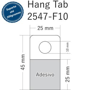 Hang Tab Ref.2547-F10 45x25mm Fenapack (500 unidades)